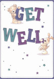 With its cheerful palette and whimsical energy, this get well card radiates heartfelt kindness and optimism-a true reflection of Blackwall's vibrant character. Two adorable companions-a teddy bear and a puppy, both illustrated with endearing roundness and bright, comforting eyes-smoothly balance and interact with bold, colourful letters that spell 'Get Well.' The indigo and teal hues in the text evoke the tranquil colours of the nearby docks, while a soft cream background bathes the entire scene in warmth and clarity. Stars, hand-scattered in blues and purples, twinkle across the card, the way spring sunlight glistens on the Thames after a fresh bouquet delivery. You almost feel the softness of the bear's fur and the silky comfort in the puppy's floppy ears-a tactile reassurance that invites you to smile. This card doesn't simply offer a get well message; it feels like a gentle hug from a local friend, perfect for sending to a loved one and brightening their recovery across Blackwall's riverside neighbourhoods with its simple, genuine cheer.